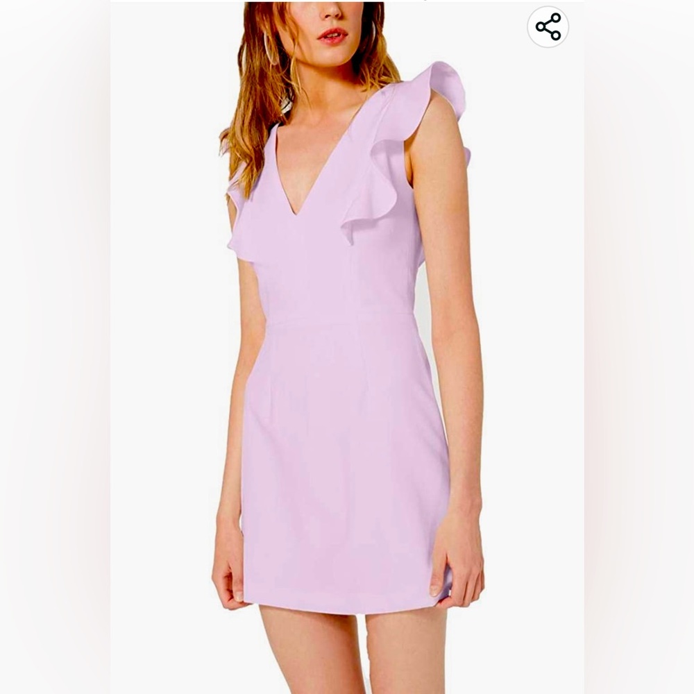 French Connection - Lavender - Whisper Ruffle - V-neck - Mini dress